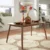 Mid-Century Modern 63″ Natural Finish Wood Dining Table