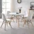 42″ Modern Round Dining Table & Chair Set