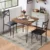 Compact 3-Piece Square Dining Set with PU Cushion Chairs