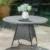 Elegant Gray Wicker Outdoor Round Dining Table