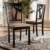 Contemporary Sand Fabric Dining Chairs, Set of 2 – Espresso Finish