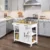 Versatile Mobile Kitchen Island Cart with Lockable Wheels and Storage