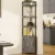 5-Tier Industrial Corner Bookcase with Wine Glass Holder