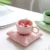 Creative Macaron Pillow Ceramic Coffee Mug with Tray