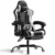 Gaming Chair with Massager, Lumbar Support and Footrest