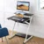 Z-Shaped Computer Desk with Monitor Shelf for Small Spaces