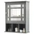 Grey Wall-Mounted Mirrored Medicine Cabinet