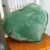 Plush Green Leaf Shaped Throw Pillow
